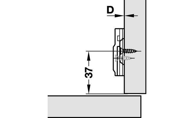 Hafele Лапка METALLA SM N хрестова H = 0
