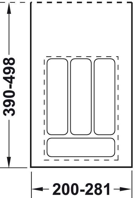 Пенал для посуды серый 300 (281х498х46) Hafele