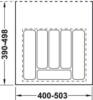 Пенал для посуду сірий 500-550 (503х498х46) Hafele