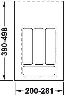 Пенал для посуды белый 300 (281х498х46) Hafele