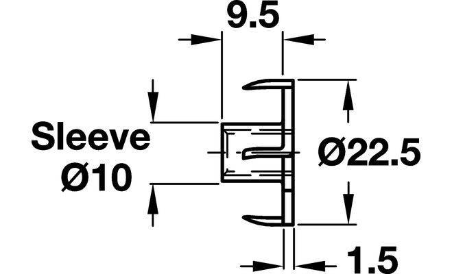Забивна гайка М10 / 25,4х11,1 мм, Hafele
