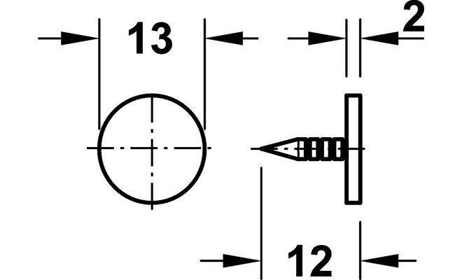 Магніт меблевий бічній коричневий, 3-4 кг, Hafele