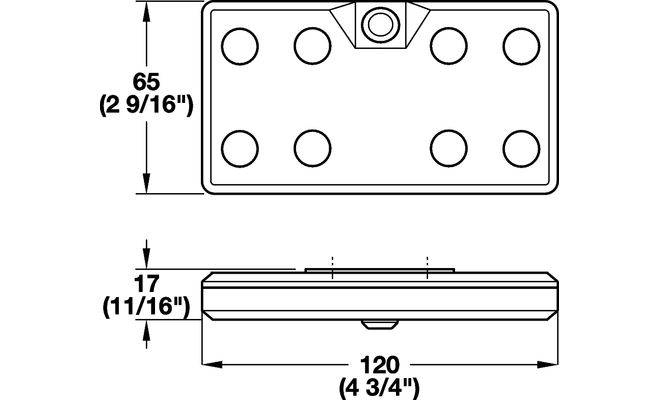 Світильник LED 9004 холодне біле світло 0.8W, Hafele