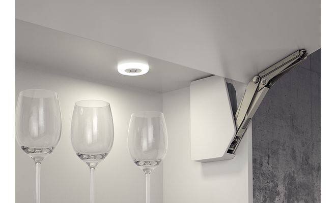 Світильник LED 2027 кругл., 12V / 2,6W алюм., Хол. білий світ, Hafele
