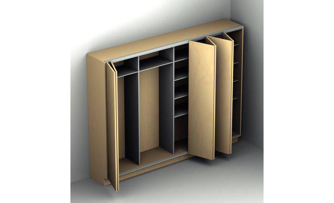 Hafele SLIDO FOLD 40 VF Шина низ, одинарна L = 3000мм, алюм. без покриття