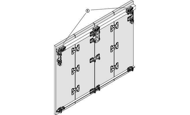 Hafele SLIDO FOLD 40 VF Шина низ, одинарна L = 3000мм, алюм. без покриття
