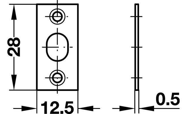 Защелка шариковая d=9,5мм глубина=10,5мм, Hafele