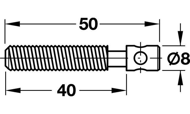 OPTIMUS Стяжка корпусная d=8мм, Hafele