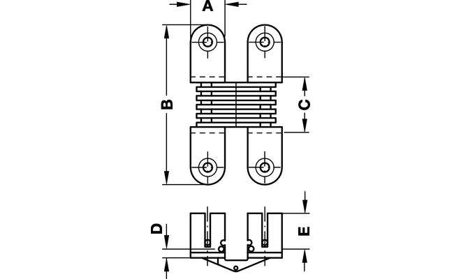 Hafele Завіса VICI шарнирная 180 ° 12х39мм, сталь