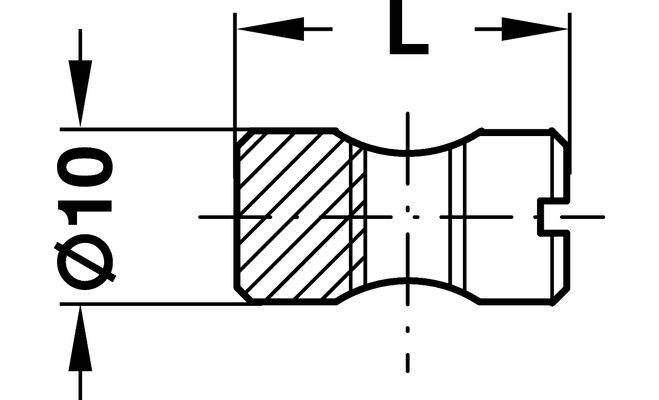 Стяжка бочонок М6, D10х20 мм, эксцентричный, сталь, Hafele