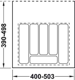 Пенал для посуды антрацит 500-550 (503х498х50) Hafele