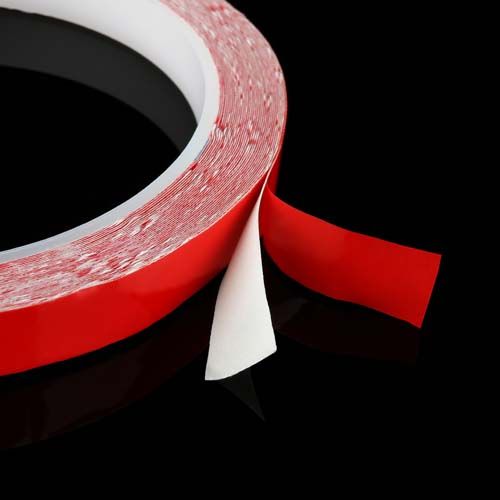 Скотч двосторонній 7,8мм * 10м тканинна основа, червоний